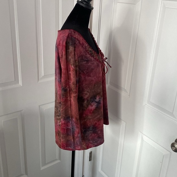 Sag Harbor Y2k Floral Blouse With Semi Sleeves. - Picture 10 of 11